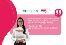 Entre la maternidad y su labor como nutricionista